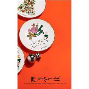 Tiffany Holiday China Andy Warhol Set Of 6 Plates Rare